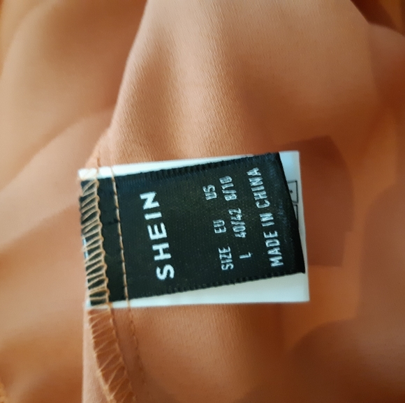 Brand New Ruffle Satin Peplum Top - Picture 8 of 9